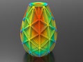 3D rendering - abstract rainbow colored vase