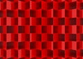 3d rendering. Abstract red hole square boxes stack wall background
