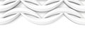 3d rendering. abstract sorted curve object on copy space white background