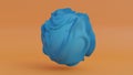 3d rendering of an abstract sphere consisting of many hexagons. Hexagons moving out create a wavy surface on the sphere. Abstract