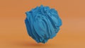 3d rendering of an abstract sphere consisting of many hexagons. Hexagons moving out create a wavy surface on the sphere. Abstract