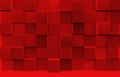 3d rendering. abstract stack of luxury art pattern red cube boxes wall background. Royalty Free Stock Photo