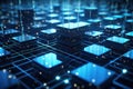 3D rendering of abstract technology concept background. Computer generated image, Data computation layer representing blockchain, Royalty Free Stock Photo