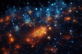 3D rendering of abstract technology digital background. Network connection structure, Abstract technology background. Big data Royalty Free Stock Photo