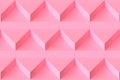 3d rendering abstract triangle modular step connection minimal pink background
