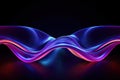 3d rendering of abstract wavy background with glowing lights in it. Generative AI Royalty Free Stock Photo