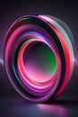 3D rendering of abstraction. Background glowing in the ultraviolet spectrum with lush neon lines Royalty Free Stock Photo