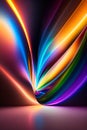 3D rendering of abstraction. Background glowing in the ultraviolet spectrum with lush neon lines Royalty Free Stock Photo