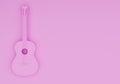 acoustic guitar background isolated pink