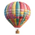 3D Rendering of a Air Balloon on Transparent Background - Ai Generated Royalty Free Stock Photo
