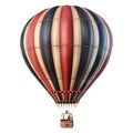 3D Rendering of a Air Balloon on Transparent Background - Ai Generated Royalty Free Stock Photo