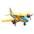 3D Rendering of a Airplane on Transparent Background - Ai Generated Royalty Free Stock Photo
