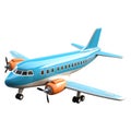 3D Rendering of a Airplane on Transparent Background - Ai Generated Royalty Free Stock Photo