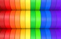 3d rendering. alternate rainbow colorful lgbt curve panel design banner wall background