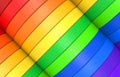 3d rendering. alternate rainbow colorful lgbt diagonal curve panel design banner wall background