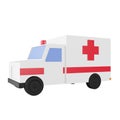ambulance, 3d icons, pastel minimal cartoon style isolated