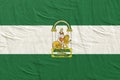 3d rendering of Andalucia Community flag Royalty Free Stock Photo