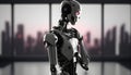 3d rendering of android robot thinking technology. Generative Ai Royalty Free Stock Photo