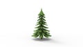 3d rendering of a animated tree isolated in white studio background Royalty Free Stock Photo