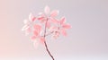 Delicate Sculpture Of Japanese Aralia On Holographic Gradient Background