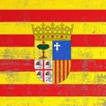 Scratched Aragon flag