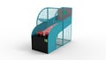 3D rendering of a arcade basketball game play machine isolated Royalty Free Stock Photo