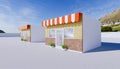 3d rendering of storefront