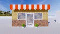 3d rendering of storefront