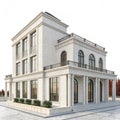 3D rendering architecture design isolated on transparent background