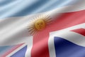 Argentina and United Kingdom flags