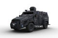 3D rendering of an armoured police SWAT vehicle isolated on white Royalty Free Stock Photo