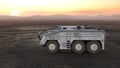 3D rendering of an armoured vehicle