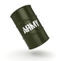 3D rendering army barrel