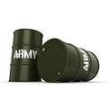 3D rendering army barrels