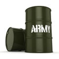 3D rendering army barrels