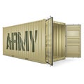 3D rendering army container