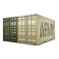 3D rendering army containers