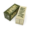 3D rendering army containers