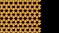 A 3D rendering of an array of spherical gold nanoparticles Royalty Free Stock Photo