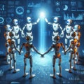 3D rendering artificial intelligence AI Teamwork