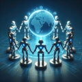 3D rendering artificial intelligence AI Teamwork