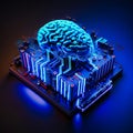 3D Rendering of Artificial Intelligence hardware, generative AI Royalty Free Stock Photo