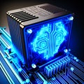3D Rendering of Artificial Intelligence hardware, generative AI Royalty Free Stock Photo