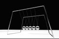 3D rendering. Newton`s cradle. Balancing ball Royalty Free Stock Photo