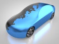 3D rendering: auto painting Royalty Free Stock Photo