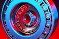 3D rendering. Automotive bearings auto spare parts. Tapered roller bearing