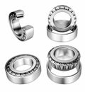 3D rendering. Automotive bearings auto spare parts. Tapered roller bearing