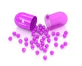 3d rendering of B1 vitamin pill Royalty Free Stock Photo