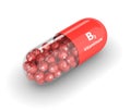 3d rendering of B2 vitamin pill