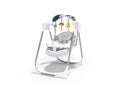 3d rendering baby rocking chair with toys on metal legs white background with shadow Royalty Free Stock Photo